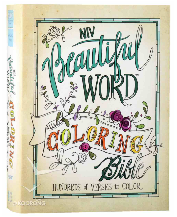 NIV Beautiful Word Colouring Bible - Black Letter ed image 0