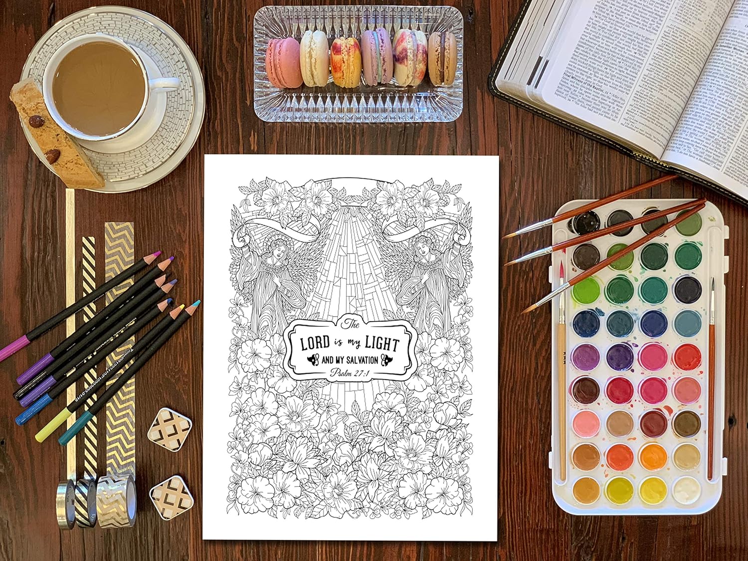 Color the Psalms - colouring book image 3