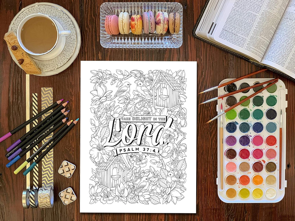 Color the Psalms - colouring book image 1