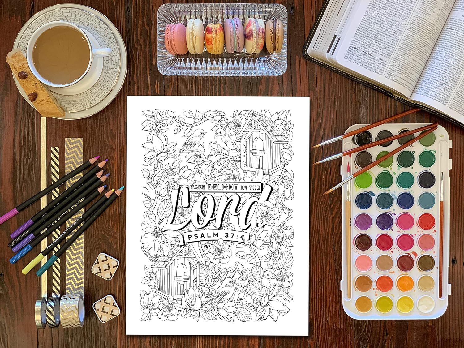 Color the Psalms - colouring book image 1
