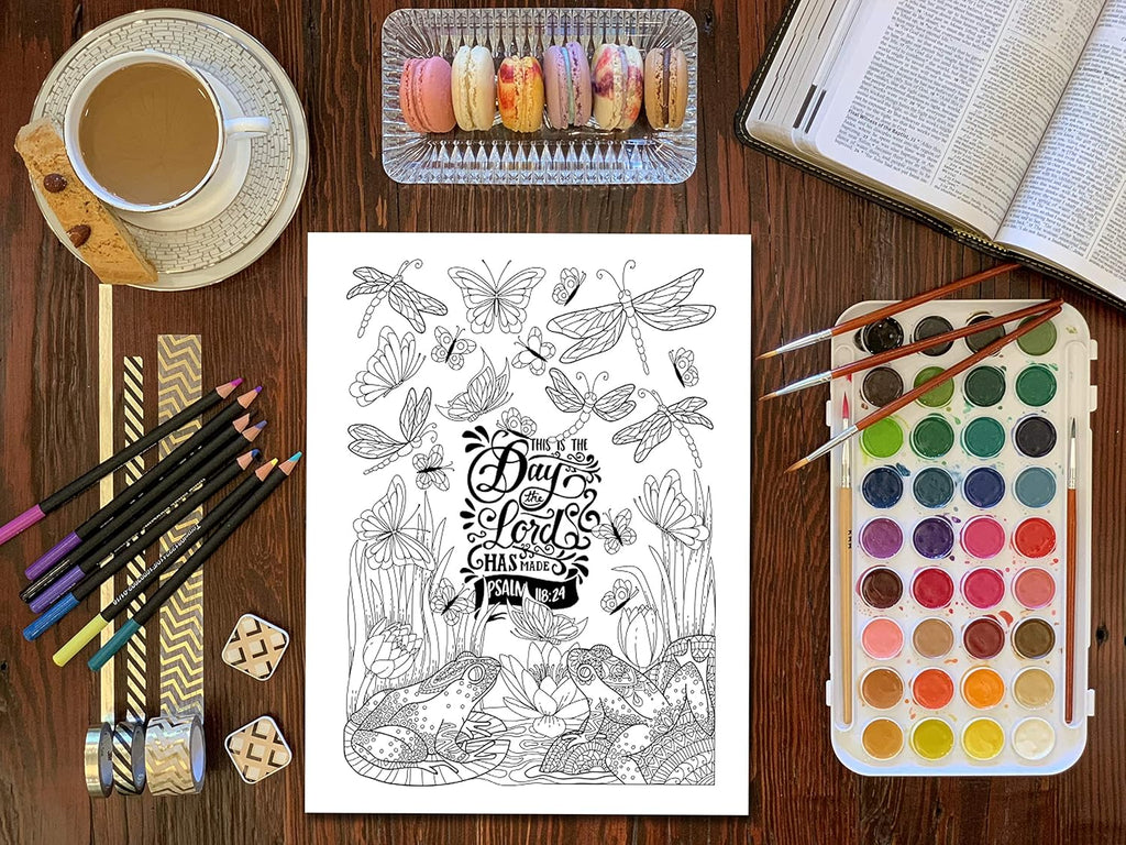 Color the Psalms - colouring book image 2